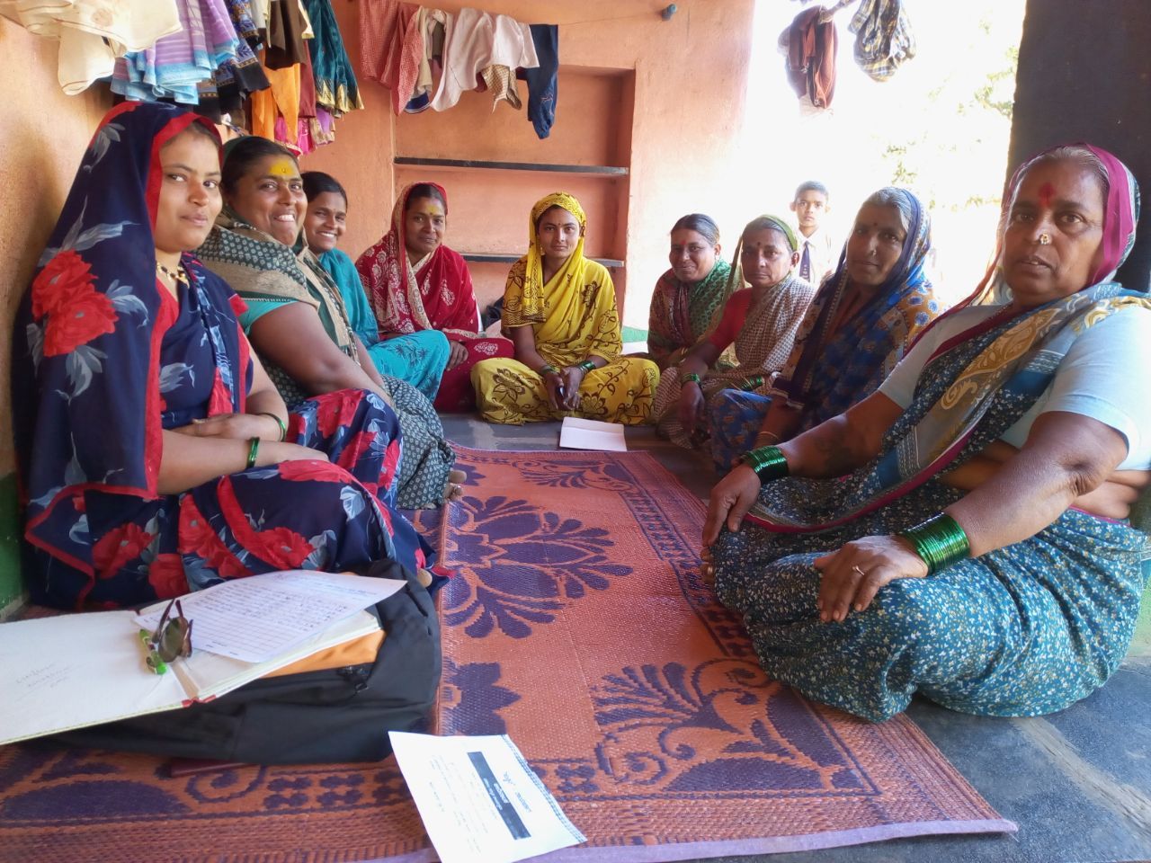 A self-help group meeting